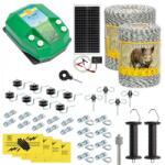 AgroElectro Pachet gard electric complet 1500 m, 4, 5 Joule, cu sistem solar, pentru animale sălbatice : : 1500 m