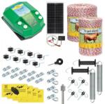 AgroElectro Pachet gard electric complet 1500 m, 4, 5 Joule, cu sistem solar, pentru animale domestice : : 1500 m