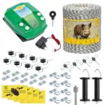 AgroElectro Pachet gard electric complet 1000 m, 4, 5 Joule, 230 V, pentru animale sălbatice : : 1000 m