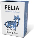 Fred & Felia FELIA Surf&Turf - párolt marhahús menü tarkasügérrel - teljes értékű nedves eledel felnőtt macskáknak, 190 g