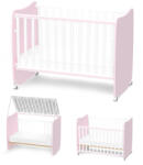 Lorelli Stars ringatható kiságy 60x120 - White / Orchid Pink
