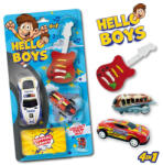 Trolli Hello Boys Szett Gyümölcs Ízű Gumicuko és Pattogós Cukorka Játékkal 16, 5g