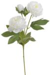  Bujor artificial 2 flori+boboc pentru aranjamente florale (3018)