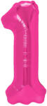 PartyPal 1. szám, fólia lufi, 100 cm, pink
