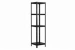 MAMUTEX Lakkozott, fémből készült állvány Mamutex Standard 180x40x40 cm - 4 polc, teherbírás 480 kg, fekete