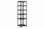 MAMUTEX Lakkozott, fémből készült állvány Mamutex Standard 280x40x40 cm - 6 polc, teherbírás 720 kg, fekete