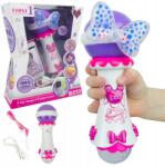 LandToys Fehér Karaoke Mikrofon MP3 Dalok Rögzítése (LT104)