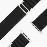 Hoco MultiLoop Band pentru Apple Watch - Nylon Elastic - Negru / Crem - G-Hook - 38-49 mm - Confort și Performanță (WA13)