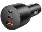 ORICO Incarcator Auto Orico PowerLink, 165W, 5A, 1 x USB-A - 2 x USB-C, Negru (ORICO-PL-165-1A2C)
