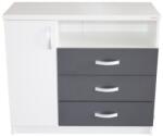 Spectral Mobila Comoda Milano Alb/Gri Comoda