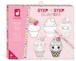 Janod Atelier Step by step Set creativ Desen pas cu pas Kawai (J09156)