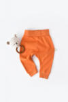 BabyCosy Pantaloni Bebe Unisex din bumbac organic Portocaliu BabyCosy (Marime: 3-6 Luni)