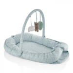BabyJem Salteluta BabyNest cu bara jucarii Between parents (Culoare: Turcoaz) - drool