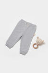 BabyCosy Pantaloni lungi, Two thread, 100%bumbac organic - Gri, BabyCosy (Marime: 6-9 luni)