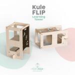 MamaToyz Turn de invatare multifunctional Kule Flip, Natur, MamaToyz