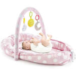 BabyJem Salteluta BabyNest cu bara jucarii Between parents (Culoare: Roz)