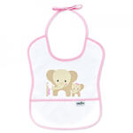 BabyJem Baveta impermebila pentru copii BabyJem Small (Culoare: Roz) - drool Bavata