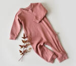 BabyCosy Salopeta cu fermoar cu maneca lunga si pantaloni lungi din 95%bumbac organic si 5% elastan - Rose, BabyCosy (Marime: 9-12 luni)