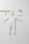 Tongs baby Set salopeta cu caciulita cu urechiuse pentru bebelusi Paris Love, Tongs baby (Marime: 3-6 Luni, Culoare: Ecru)