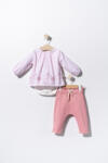 Tongs baby Set bluzita de vara cu pantalonasi pentru bebelusi Cats, Tongs baby (Culoare: Roz, Marime: 9-12 luni)