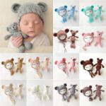 drool Set de caciulita cu ursulet pentru nou-nascut Drool (Culoare: Gri)