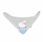 BabyJem Baveta triunghi cu accesoriu dentitie BabyJem Cowboy Bib (Culoare: Bleu) - drool Bavata