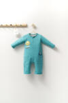 Tongs baby Salopeta cu buzunare pentru bebelusi Monster, Tongs baby (Marime: 3-6 Luni, Culoare: Turcoaz)
