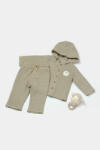 BabyCosy Set bluza cu gluga si pantaloni, Winter muselin, 100% bumbac - Verde, BabyCosy (Marime: 12-18 Luni)