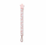 BabyJem Lantisor pentru suzeta din material textil BabyJem Bear (Culoare: Roz)