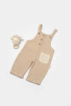 BabyCosy Salopeta cu bretele si buzunar, 100% bumbac - Apricot, BabyCosy (Marime: 18-24 Luni)
