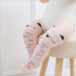 drool Sosete lungi cu animalute Drool (Varsta: 0-2 ani, Culoare: roz cu pene)