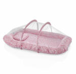 BabyJem Saltea reductor/ BabyNest BabyJem cu pernuta si plasa insecte Sleep Safe (Culoare: Roz)
