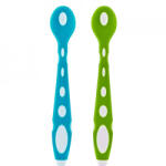 BabyJem Set 2 lingurite din silicon BabyJem Soft Spoon (Culoare: Bleu) Set pentru masa bebelusi