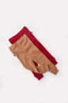BabyCosy Set 2 pantaloni bebe unisex din bumbac organic si modal - Maro/Rosu, BabyCosy (Marime: 3-6 Luni)