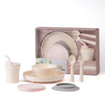 Miniware Set diversificare hrana bebelusi Miniware Little Foodie, 100% din materiale naturale biodegradabile, 6 piese, Vanilla+Cotton candy Set pentru masa bebelusi