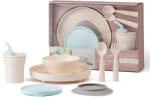 Miniware Set diversificare hrana bebelusi Miniware Little Foodie, 100% din materiale naturale biodegradabile, 6 piese, Vanilla Aqua Set pentru masa bebelusi