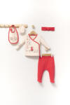 Tongs baby Set de 5 piese pentru nou nascut Scufita rosie, Tongs baby (Culoare: Corai)