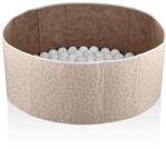 BabyJem Piscina uscata cu bile, BabyJem, 30x83 cm, 100 bile albe (Culoare: Somon)