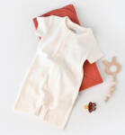 BabyCosy Salopeta cu pantaloni scurti - 100% bumbac organic - Ecru, BabyCosy (Marime: 9-12 luni)