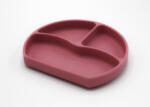 BabyJem Farfurie din silicon cu 3 compartimente pentru auto-diversificare BabyJem (Culoare: Roz) Set pentru masa bebelusi