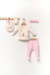 Tongs baby Set de 5 piese pentru nou nascut Scufita rosie, Tongs baby (Culoare: Roz)