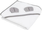 Skiddou Prosop nou nascut Skiddou Skumi, 100% bumbac, cu gluga cu urechiuse, Alb, 100x100cm