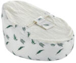 BabyJem Fotoliu pentru bebelusi cu ham de siguranta BabyJem Baby Bean Bed (Culoare: Alb) Sezlong balansoar bebelusi