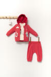 Tongs baby Set de 3 piese de trening Scufita rosie pentru bebelusi, Tongs baby (Marime: 9-12 luni, Culoare: Corai)