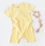 BabyCosy Salopeta cu pantaloni scurti - 100% bumbac organic - Galben, BabyCosy (Marime: 9-12 luni)