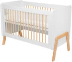 Skiddou Patut transformabil copii Skiddou Krubb din lemn de fag/MDF, 60x120 cm, Puff Catcher, Alb