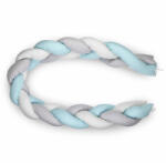 BabyJem Protectie laterala bumper impletit BabyJem (Culoare: Bleu)