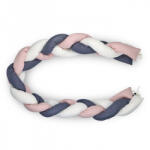 BabyJem Protectie laterala bumper impletit BabyJem (Culoare: Roz)