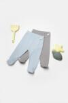 BabyCosy Set 2 pantaloni cu botosei Bamboo, blue, BabyCosy, 50%bumbac+50% bambus (Marime: 6-9 luni)