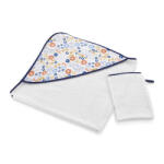 BabyJem Set prosop si manusa de baie 72x72 cm BabyJem (Model: Inele colorate) - drool